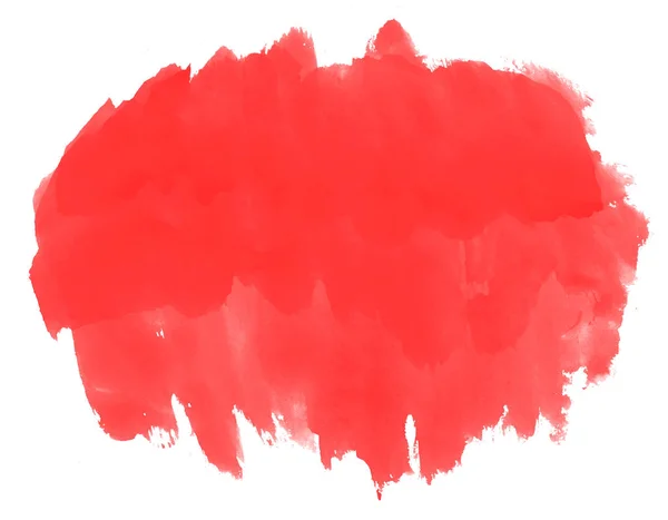 Acuarela roja salpicadura textura fondo aislado . — Foto de Stock