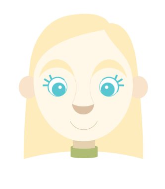 Bir kız (vektör çizim portresi)