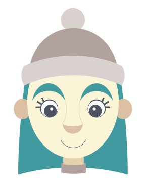 Bir kız (vektör çizim portresi)