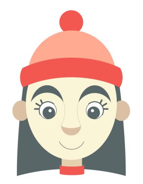 Bir kız (vektör çizim portresi)