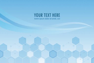 Mavi arka plan, tıbbi poligonal vektör duvar kağıdı.