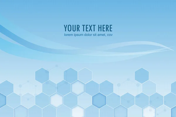 Mavi arka plan, tıbbi poligonal vektör duvar kağıdı.