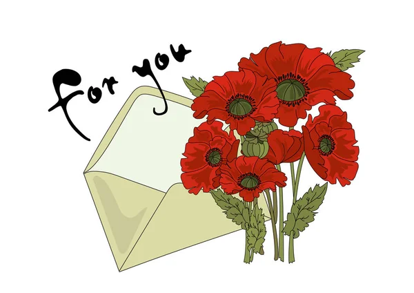 Clipart Hadas Poppy Carta Color Vector Ilustración Papel Colorido Cumpleaños — Vector de stock