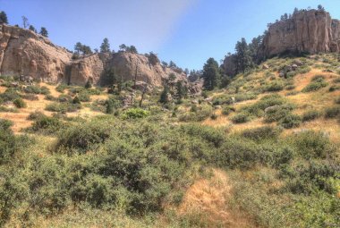 Pictograph State Park outside of Billings, Montana in Summer clipart