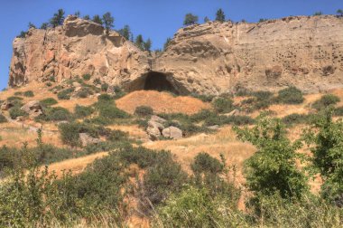 Pictograph State Park outside of Billings, Montana in Summer clipart