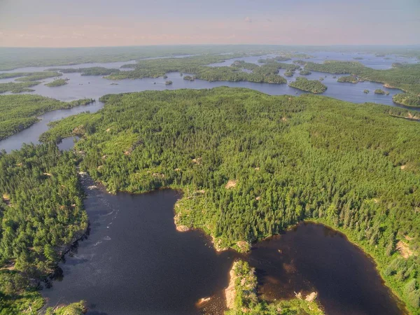 Sentier Gunflint dans le nord du Minnesota à partir de Above by Drone — Photo