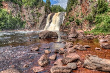 Tettegouche State Park üzerinde North Shore, Superior gölünün içinde Mi