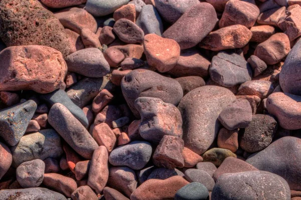 Achát strandja a a tó partján Superior Silver Bay, Minn a — Stock Fotó