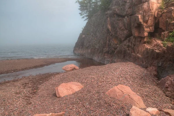 Agate Beach is on the Shore of Lake Superior in Silver Bay, Minn — Stock Photo, Image