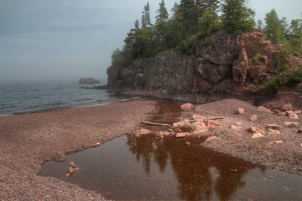 Agate Beach is on the Shore of Lake Superior in Silver Bay, Minn — Stock Photo, Image