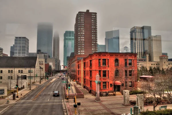 Minneapolis Skyline en Minnesota, Estados Unidos — Foto de Stock