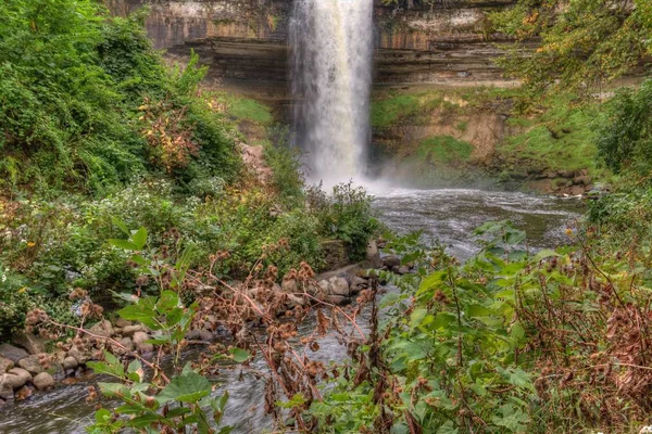 Minnehaha Falls en Minneapolis, Minnesota durante el otoño —  Fotos de Stock