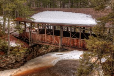 Amnicon State Park, Wisconsin kış aylarında
