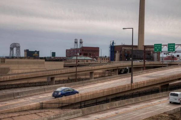 Duluth ist ein beliebtes Touristenziel im oberen Mittleren Westen auf — Stockfoto