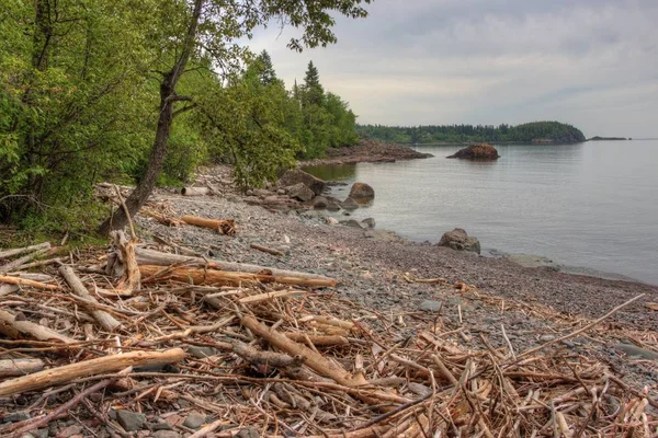 Beaver Bay is a small Community on the North Shore of Lake Super — Stock Photo, Image