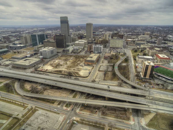 Omaha is a Major Urban Center and largest City in the State of Nebraska — Stock Photo, Image