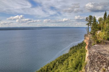 Sleeping Giant is a large Provincial Park on Lake Superior north of Thunder Bay in Ontario clipart