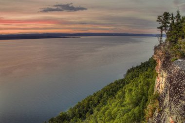 Sleeping Giant is a large Provincial Park on Lake Superior north of Thunder Bay in Ontario clipart