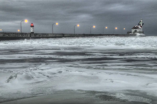 Canal Park è una destinazione turistica popolare a Duluth, Minnesota sul Lago Superiore — Foto Stock