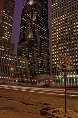 Downtown Chicago kış kasvetli bir gün boyunca