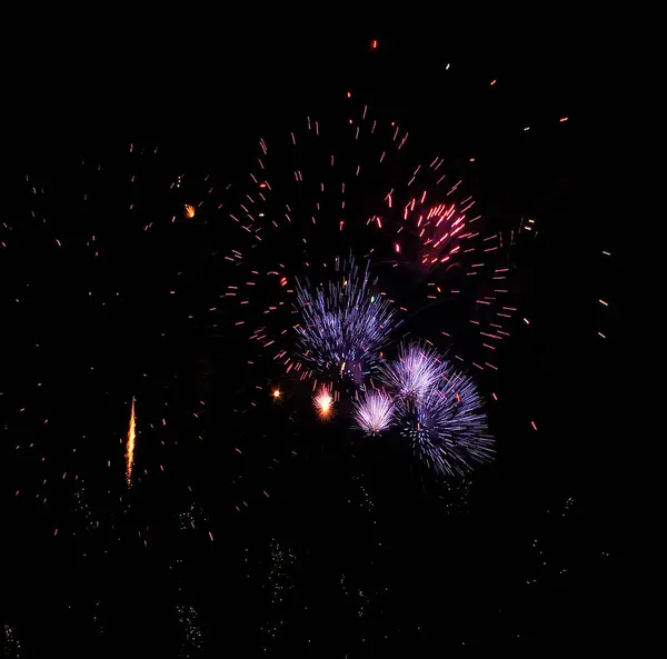 A huge Display of Fireworks at the Sioux Falls Fairgrounds during a Convention — Stock Photo, Image