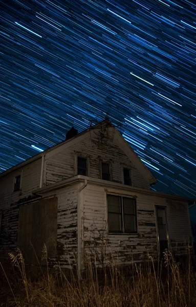 El cielo nocturno de Dakota del Sur rural durante el verano — Foto de Stock