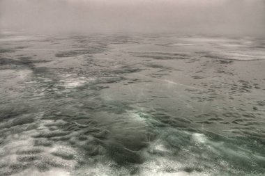 Merkezi Minnesota kış aylarında Ottertail Gölü