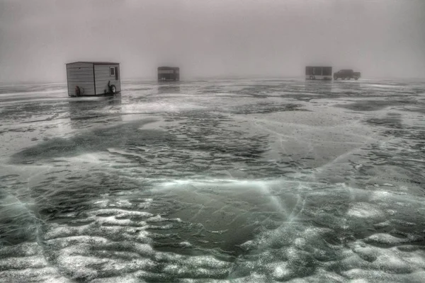 Lac Ottertail pendant l'hiver dans le centre du Minnesota — Photo