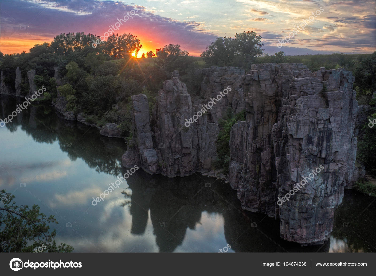 Palisades State Park is in South Dakota by Garretson Stock Photo by
