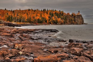 Splitrock deniz feneri popüler bir eyalet parkı tüm mevsimlerde Minnesota olduğunu