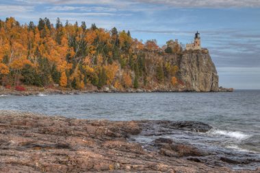 Splitrock deniz feneri popüler bir eyalet parkı tüm mevsimlerde Minnesota olduğunu