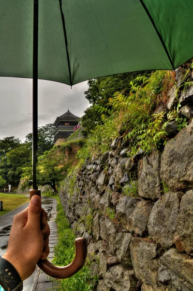 Κάστρο UEDA είναι ένα παλιό στρατιωτικό φρούριο στην ιαπωνική πόλη Ueda στο νομό Ναγκάνο — Φωτογραφία Αρχείου