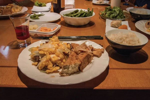 Food experienced while traveling through Japan — Stock Photo, Image