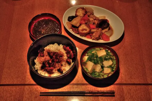 Mâncare experimentată în timpul călătoriei prin Japonia — Fotografie, imagine de stoc