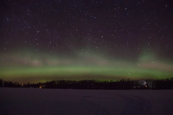 Északi fények a Minnesota — Stock Fotó