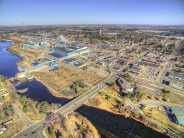 Grand Rapids Minnesota bir kağıt fabrikası merkezli Mississippi Nehri üzerindeki yeri