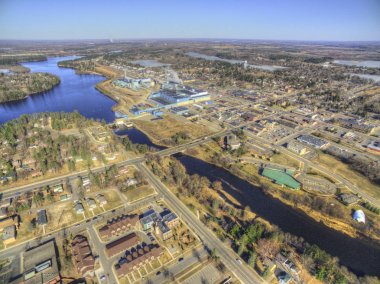 Grand Rapids Minnesota bir kağıt fabrikası merkezli Mississippi Nehri üzerindeki yeri