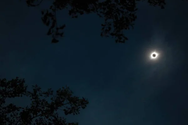 Total Solar Eclipse in Nebraska at Bluestem Lake State Recreatio — Stock Photo, Image