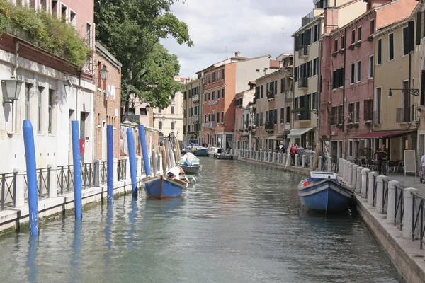 Veneza Canais Veneza Itália Gôndolas Barcos Nos Canais Data 2007 — Fotografia de Stock