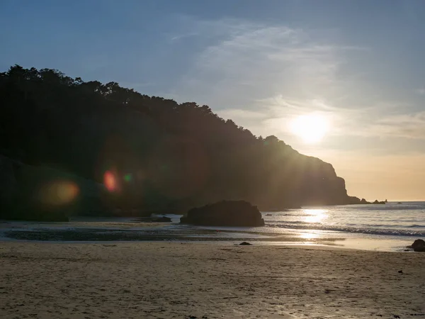 Puesta de sol sobre la playa en San Francisco — Foto de Stock