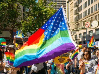 Bize / gurur bayrak hibrid 2017 San Francisco Gay gurur geçit töreni,