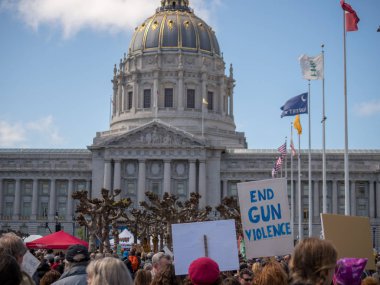 Sonunda silah şiddet tabelaya San Franci ralli Our Lives için Mart