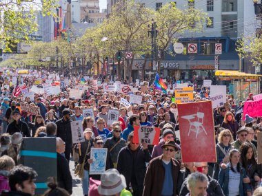 Protestocular Mart burada San Francisco Our Lives miting için Mart. 