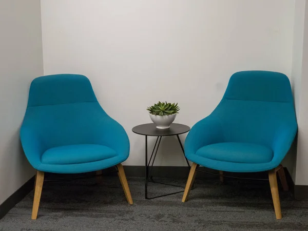 Two Chairs Corner Nook Office Corner — Stock Photo, Image