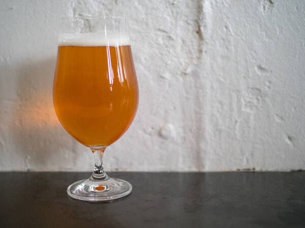 Closeup of IPA beer in a glass