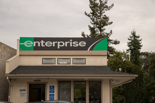 Enterprise rent a car entrance to office