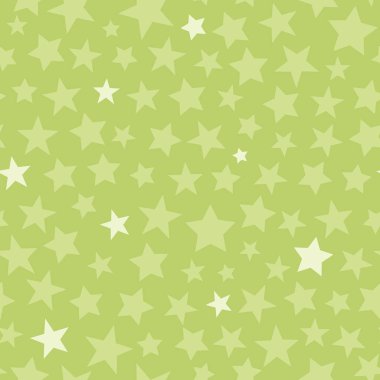 Vektör yeşil monoton yıldız Dikişsiz desen arka plan