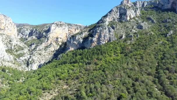 Barrancos Del Cañón Del Verdon Palud Sur Verdon Alpes Haute — Vídeo de stock