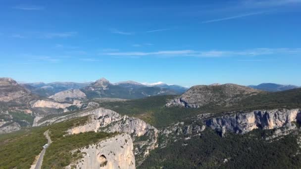 Gorges of Verdon Canyon and mauntains, France. — Stock video