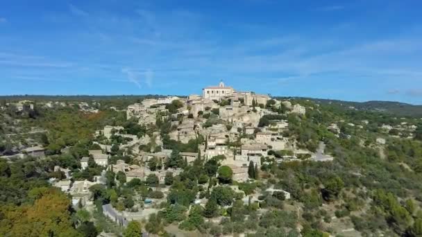 Gordes - středověká vesnice v Provence, Francie. — Stock video